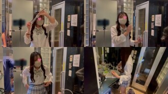 [Amateur POV #029] Super talented and super cute Mio. She looks amazing in her uniform. She holds her head in agony during her first anal experience. She ends up getting creampied. [Review bonus included]