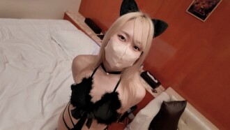 Phim A secret night in Shibuya with a 19-year-old blonde slender gal who looks great in a black cat costume